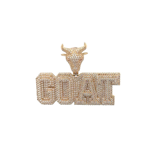 New 14K Full CZ Goat Pendant. H.J™️