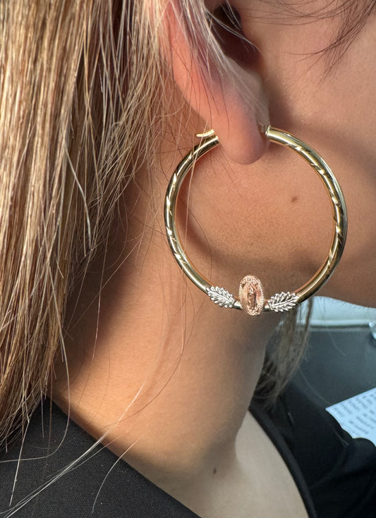 New 14K Hoops With Virgin H.J™️