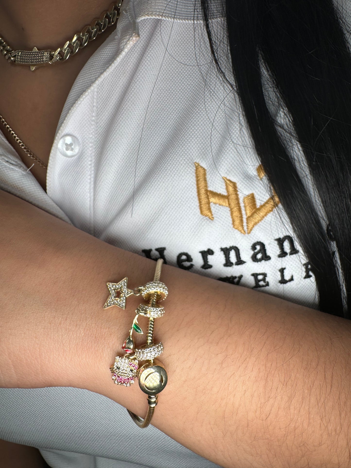 New 14K CZ Charm Bracelet. H.J™️