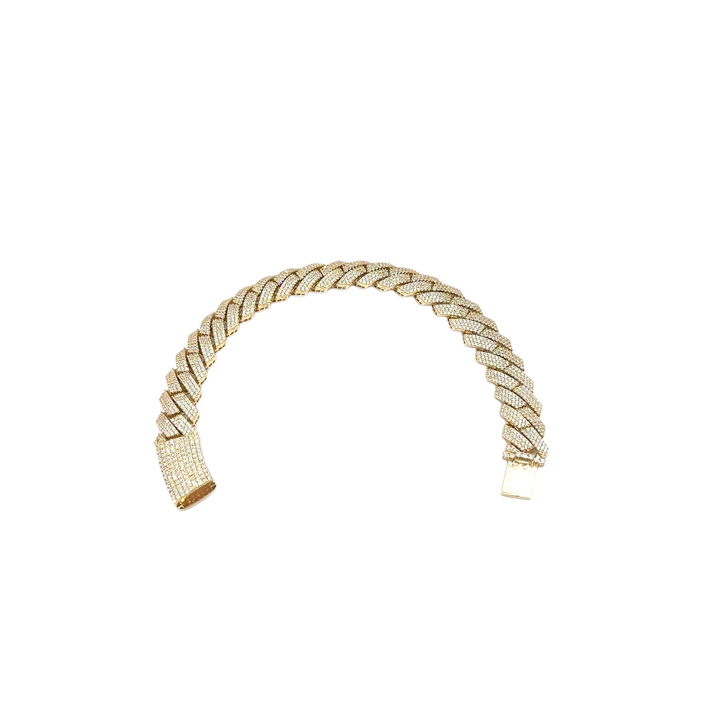 New 14K Full CZ Itallo Edge Bracelet (13.3MM). H.J™️