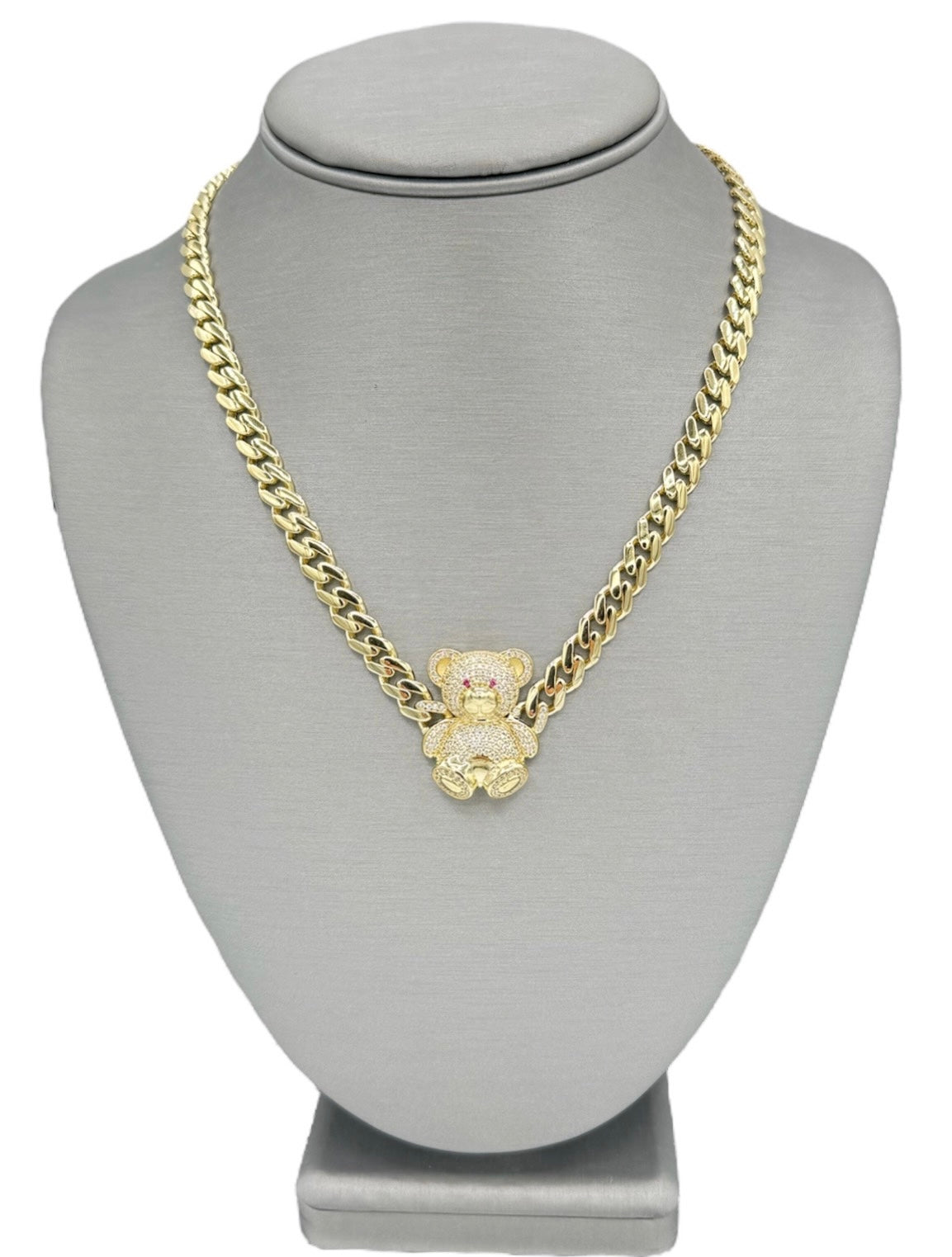 New 14K Teddy Bear Itallo Choker (18"). H.J™️