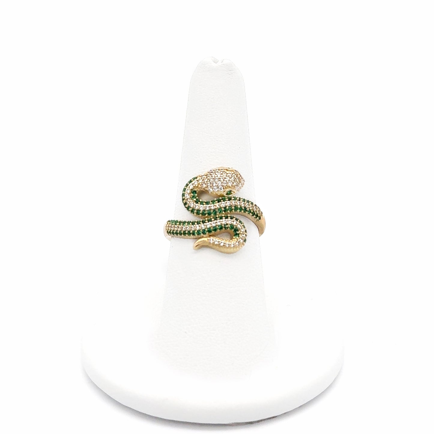 New 14K CZ Green Snake Ring H.J™️