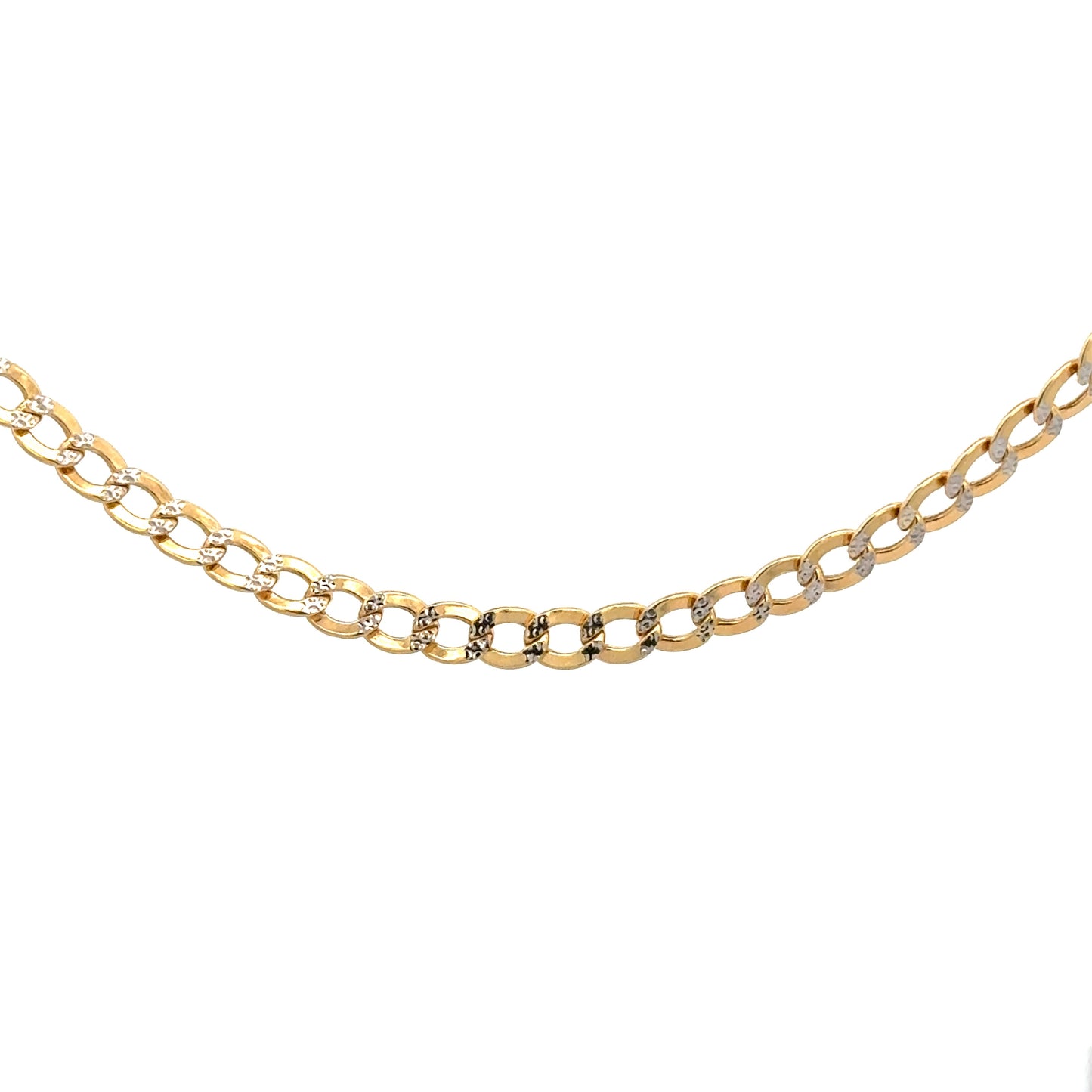 New 14K Two Tone Cuban Chain 22” (4.5MM) H.J™️