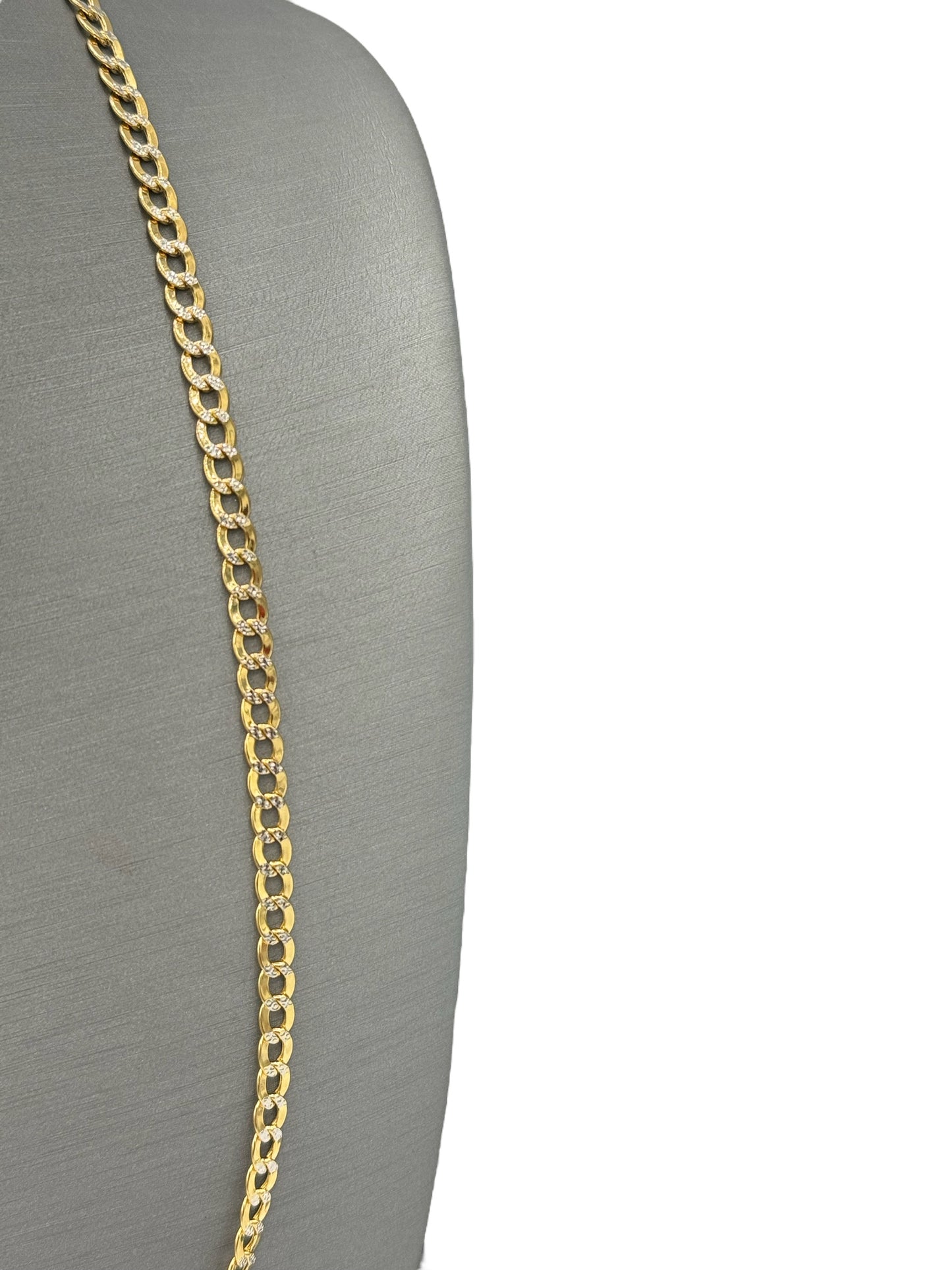 New 14K Two Tone Cuban Chain 22” (4.5MM) H.J™️