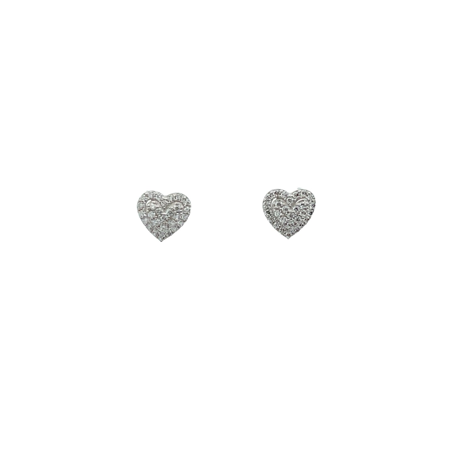 New 14K CZ Heart Earrings. H.J™️