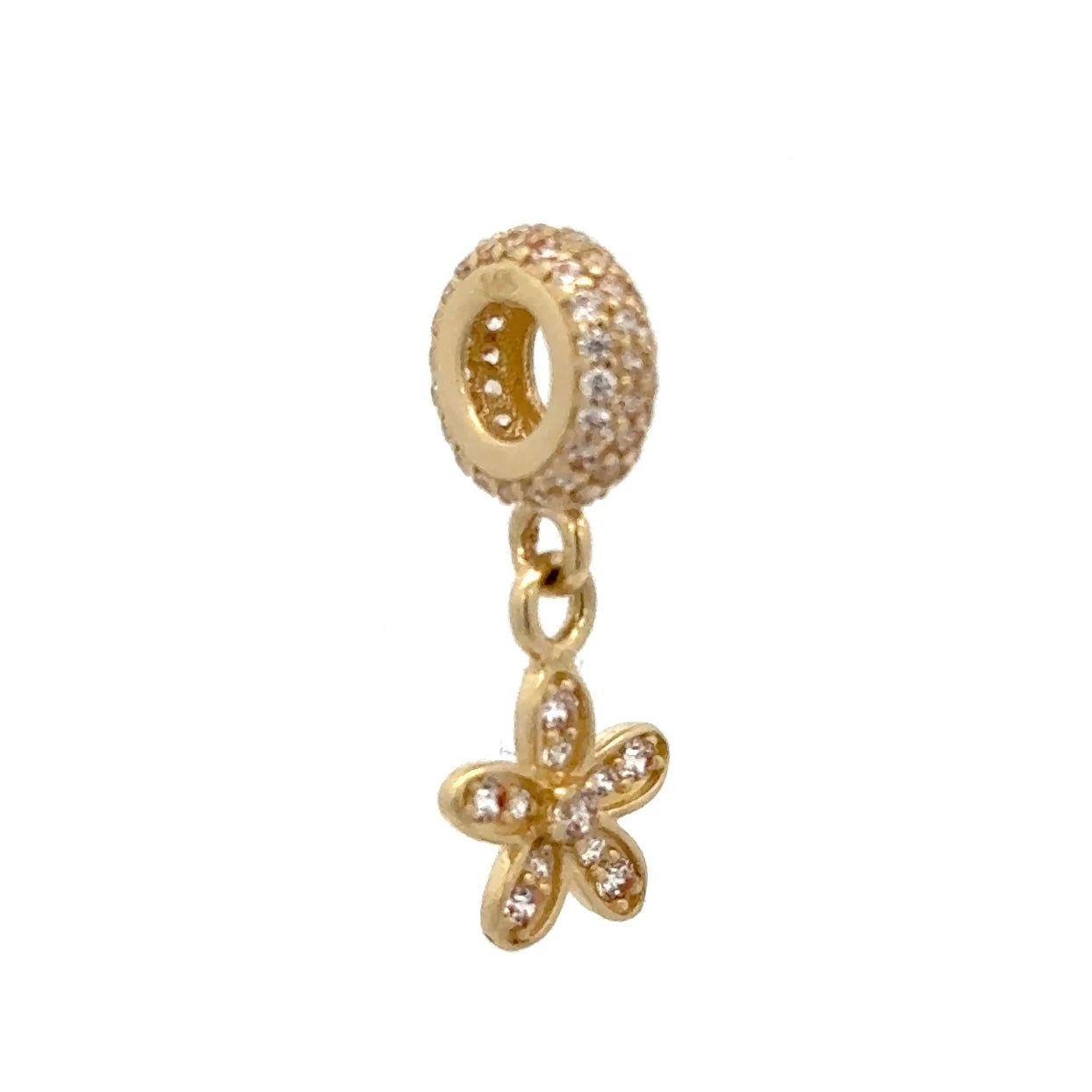 New 14K CZ Flower Charm. H.J™️