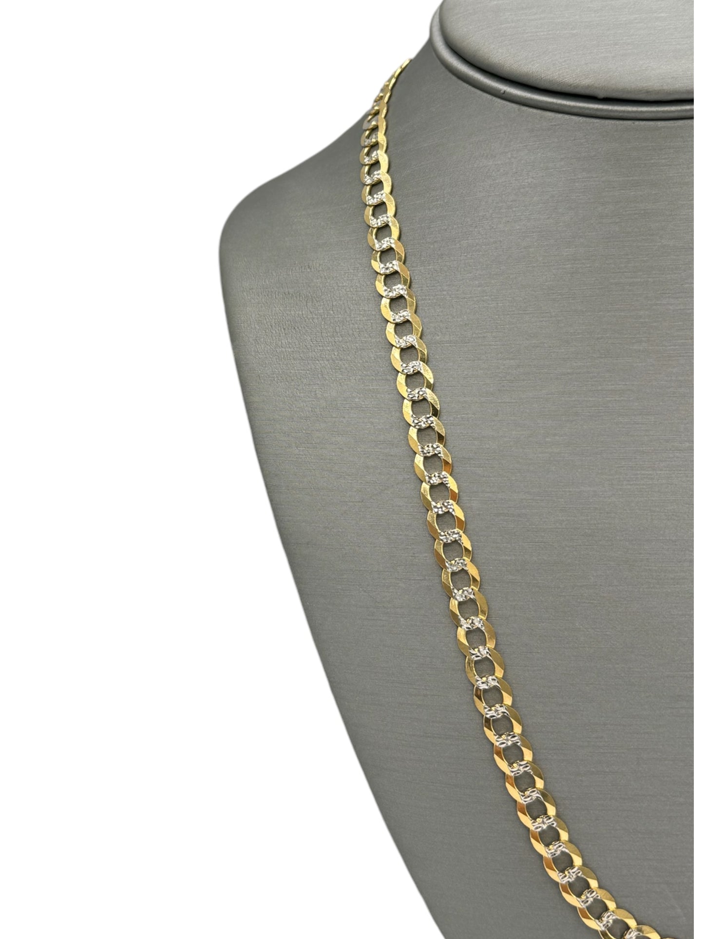 New 14K Two Tone Solid Cuban Chain (7MM). H.J™️