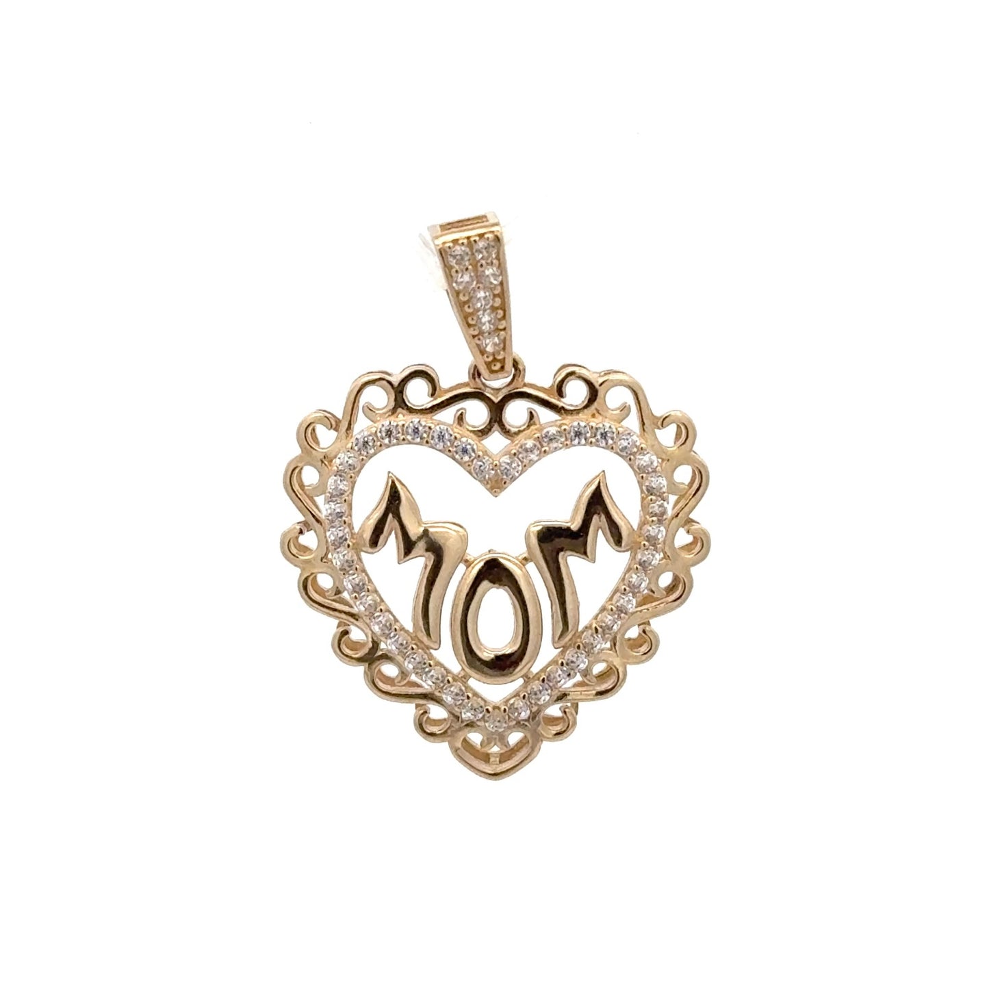 New 14K Mom Heart Pendant H.J™️