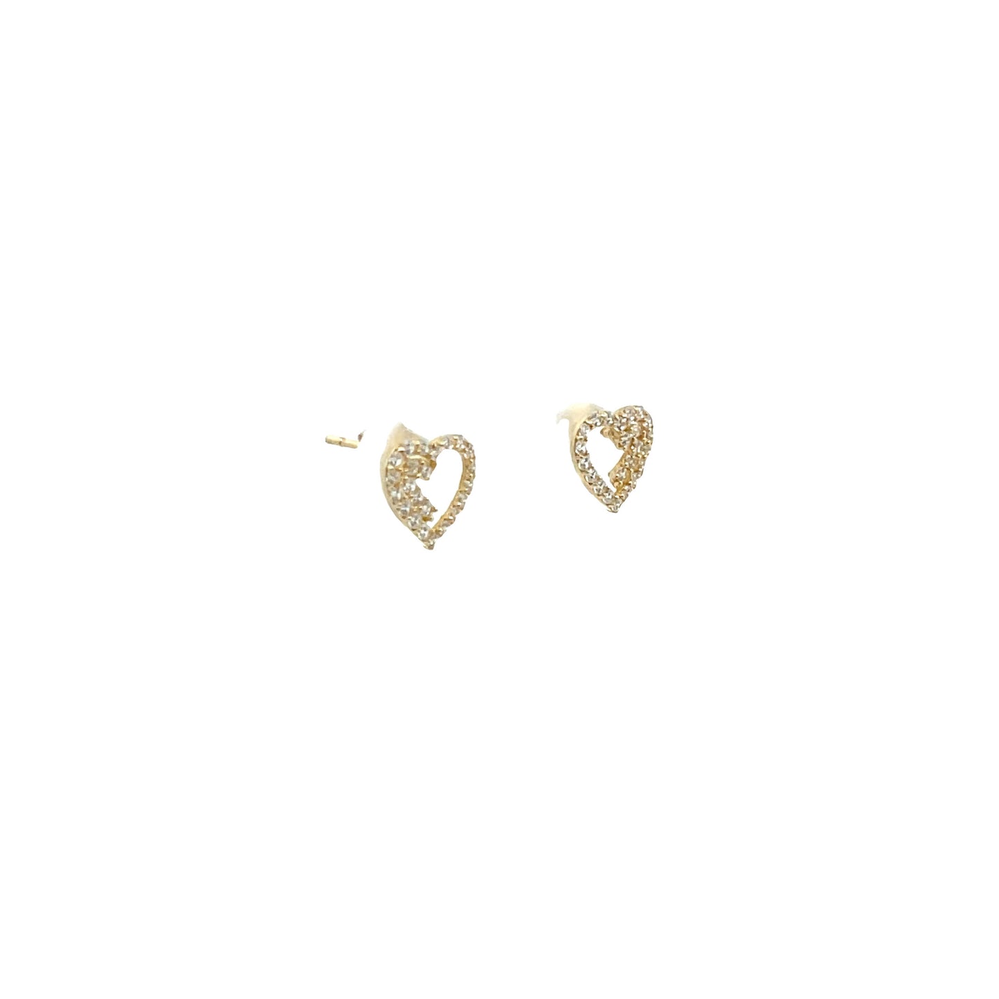 New 14K CZ Heart Earrings H.J™️