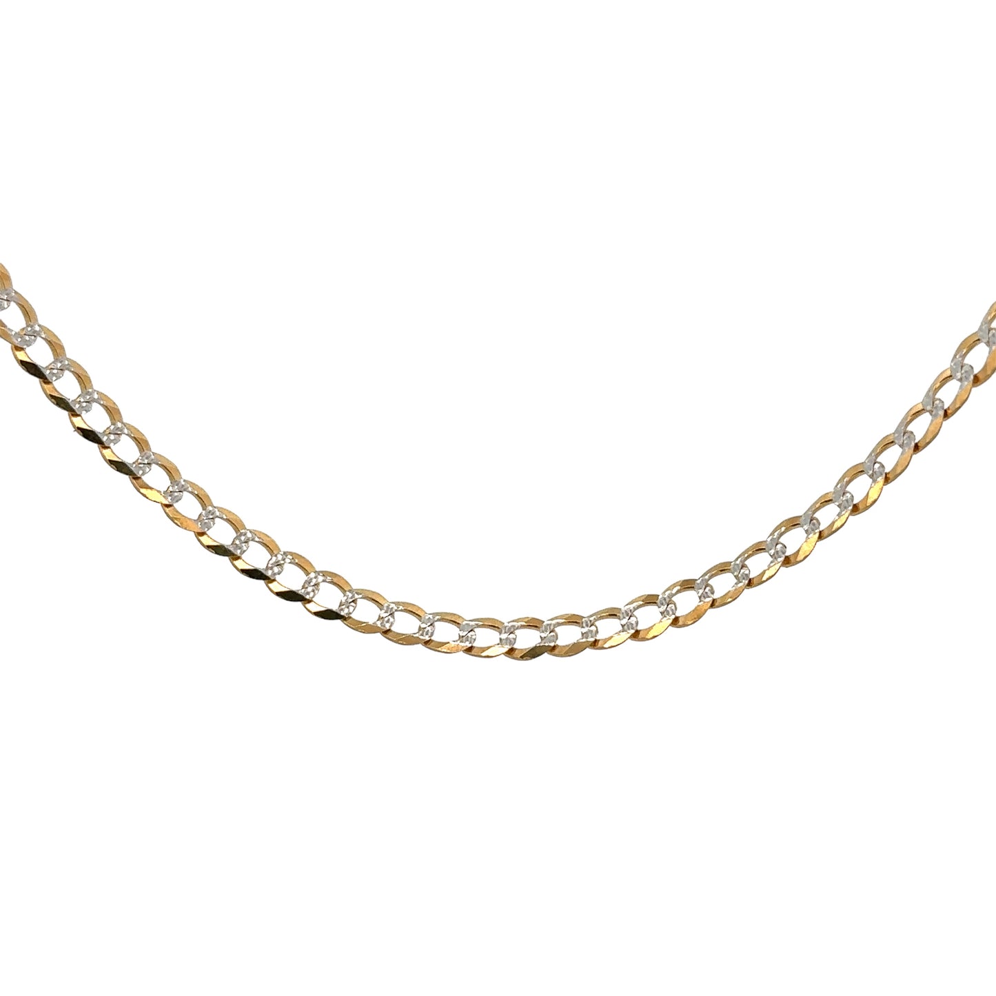 New 14K Solid Two Tone Cuban Chain (4.6MM). H.J™️