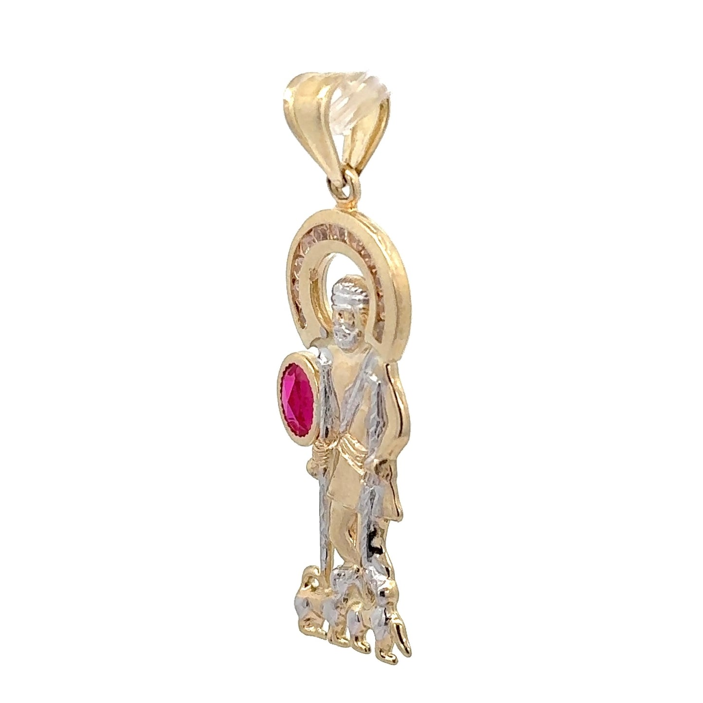 New 14K CZ Saint Lazarus Pendant H.J™️