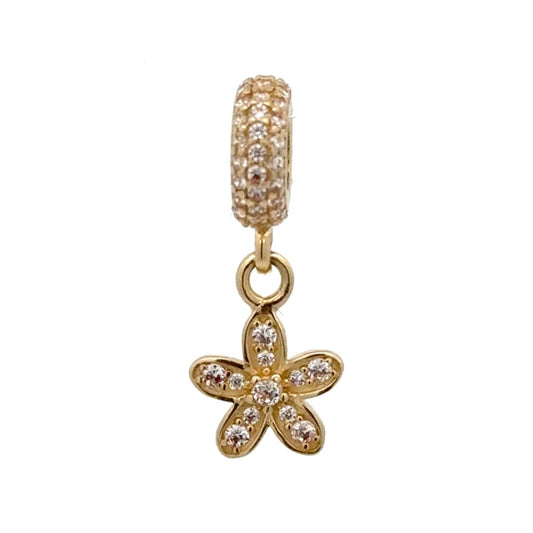 New 14K CZ Flower Charm. H.J™️