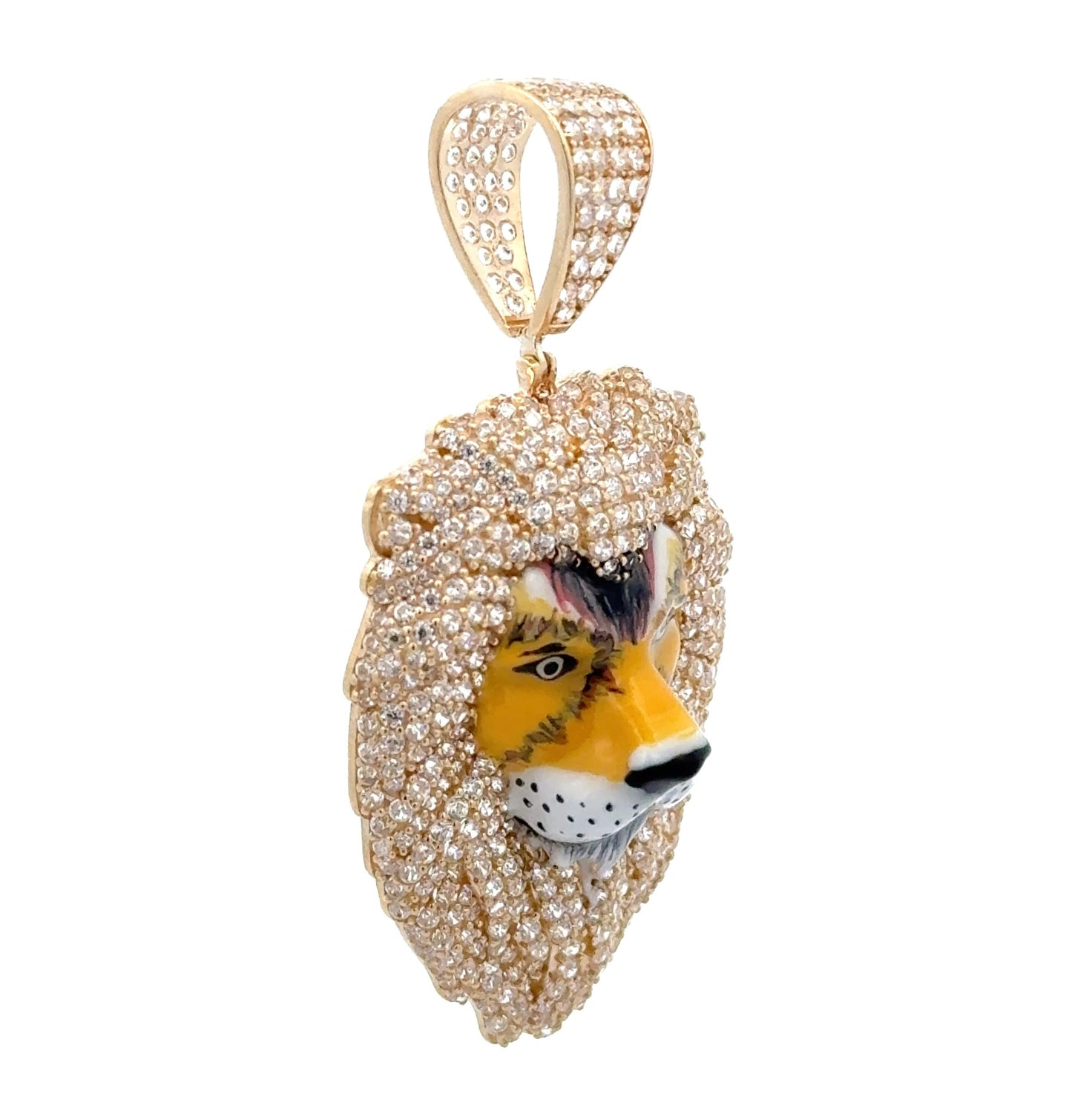 New 14K CZ Lion Pendant (29MM). H.J™️