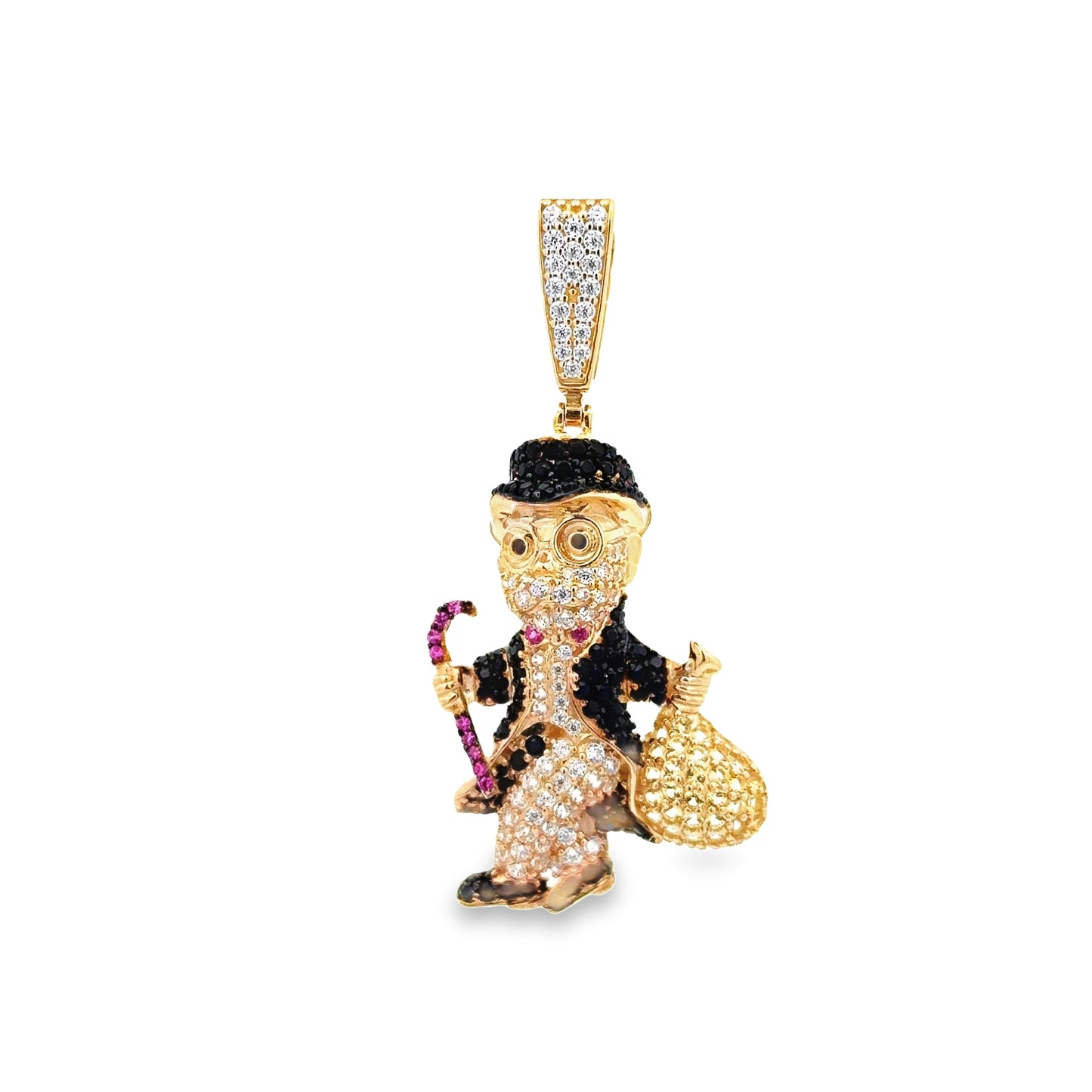 New 14K Cz Monopolyman Pendant. H.J™️