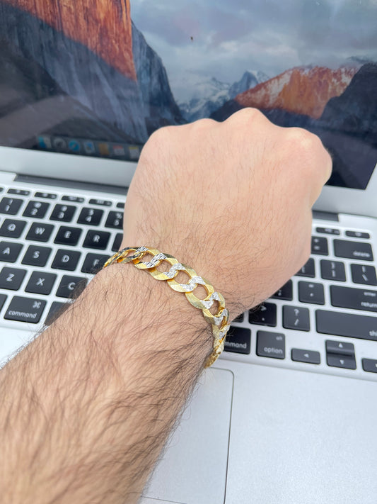 New 14K Solid Two Tone Cuban Bracelet’s G.O.J™️